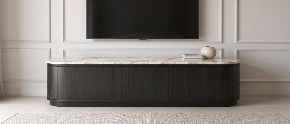Capri 2212 Large Entertainment Unit - Black
