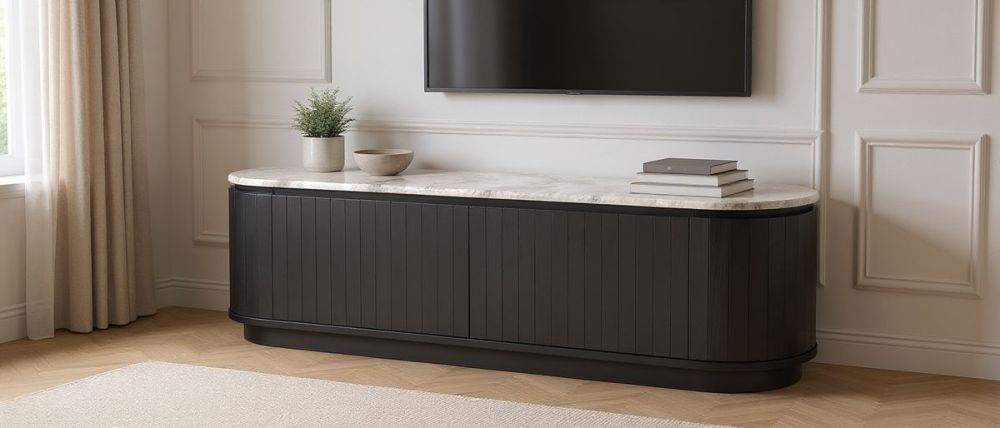 Capri 1760 Medium Entertainment Unit - Black