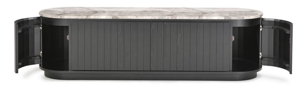 Capri 1760 Medium Entertainment Unit - Black