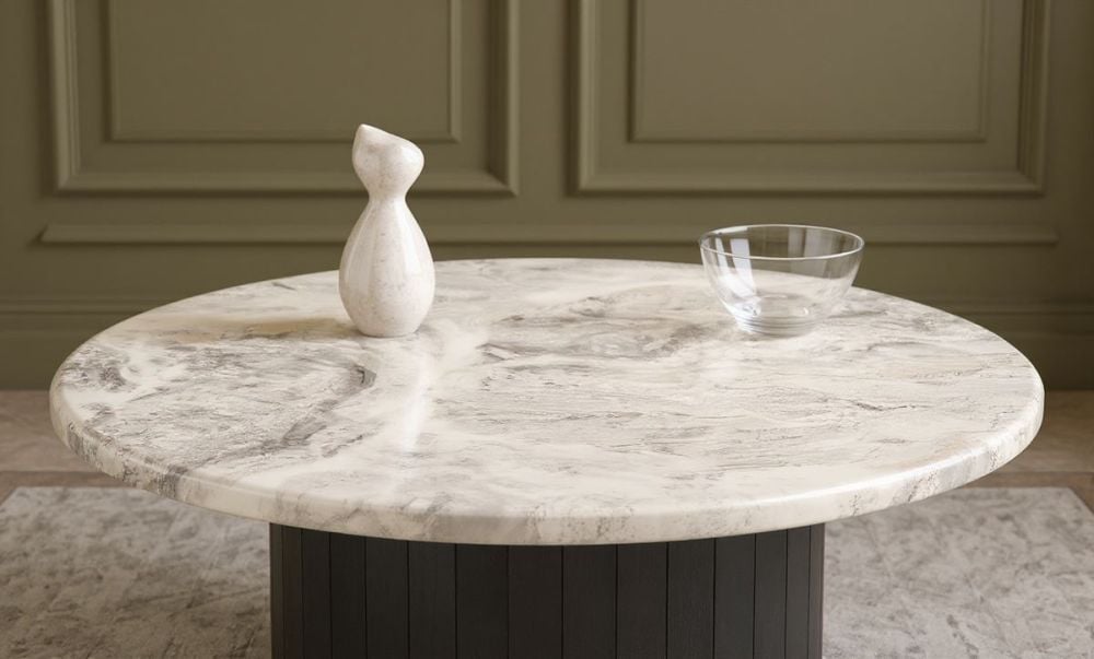 Capri 1100 Round Coffee Table - Black