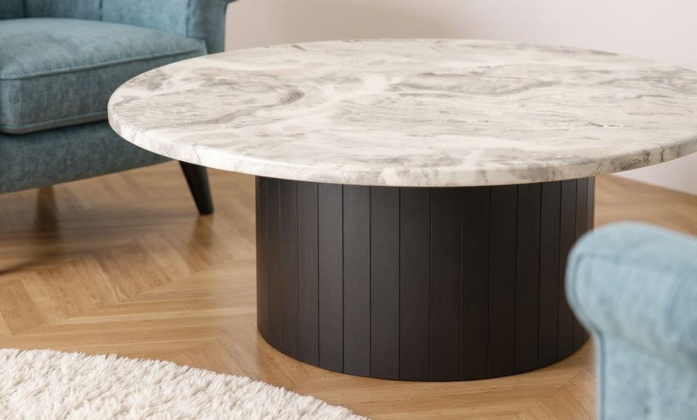 Capri 1100 Round Coffee Table - Black