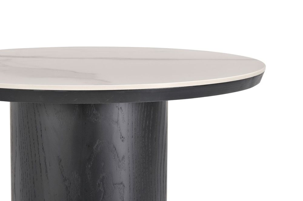 Como Round Lamp Table - Black