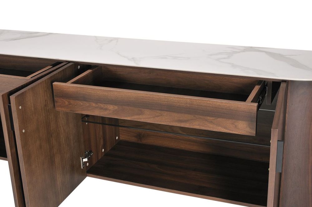 Como 4 Door Buffet - Walnut