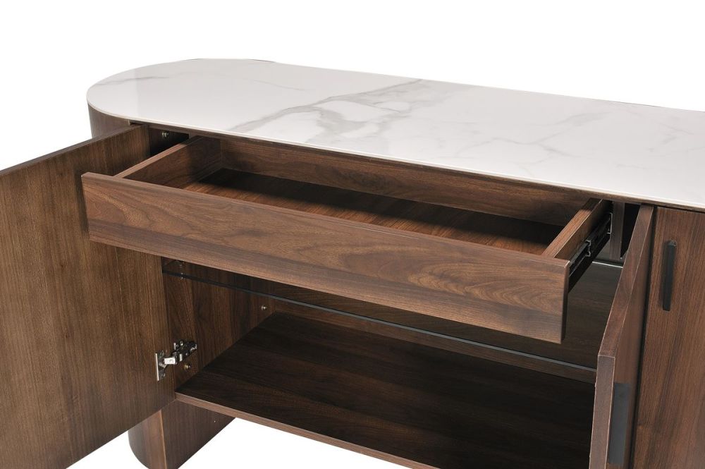 Como 3 Door Buffet - Walnut