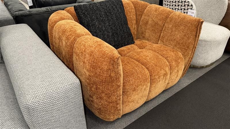 Clearance - Minto Armchair - Burnt Orange