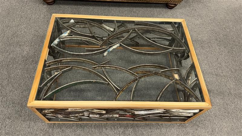 Clearance - Wooden Metal Coffee Table