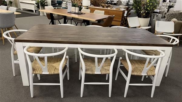 Clearance - Paris 2250 Dining Table + 8 Sentana Dining Chairs