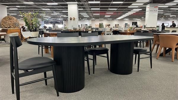 Clearance - Ripple 2100 dining table with 6x Bergen Chairs
