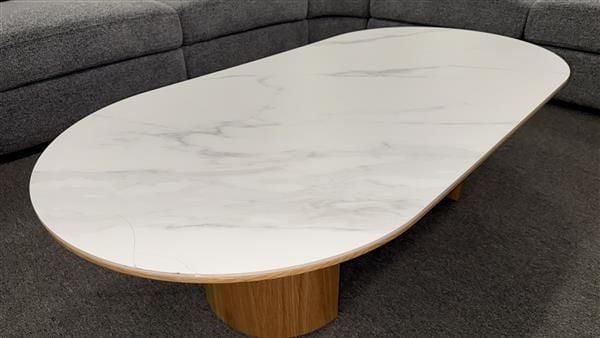 Clearance - Sorrento 1400 Oval Coffee Table - Natural Oak