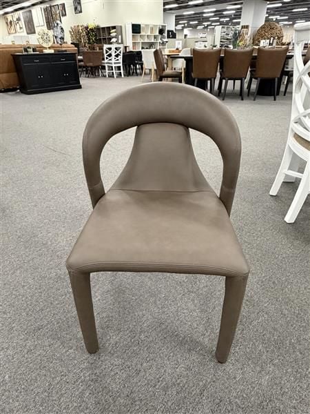 Clearance - Kildare 1400 Round Dining Table & 4x Mode Brown Pu Dining Chairs 