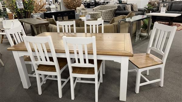 Limited stock - Oakridge 1800 Dining Table 6x Oakridge Dining Chairs