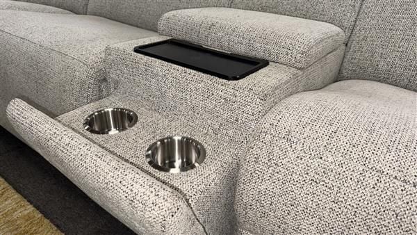Clearance - Alpha Collection 5-Seater Corner Electric Power Recliners - Wheat