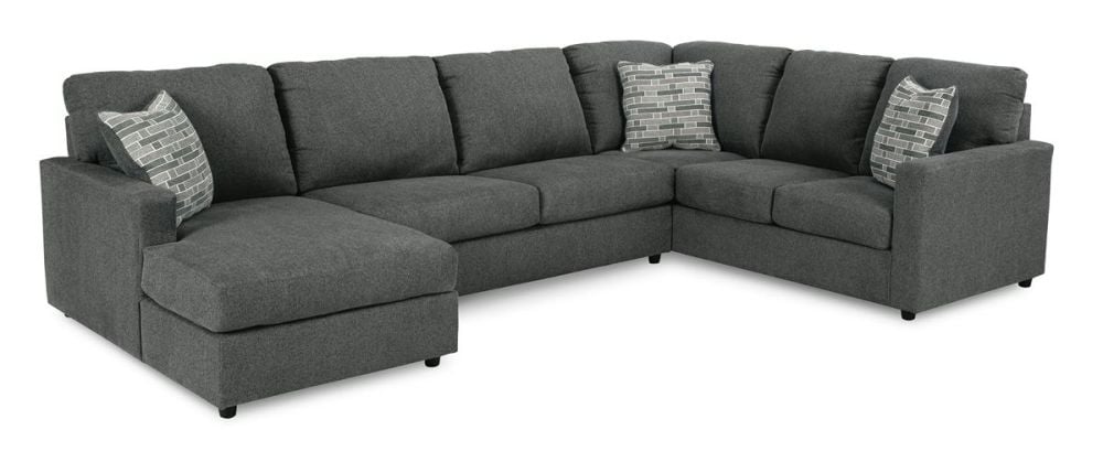 Edenfield 6 Seater LAF Chaise Corner Suite - Charcoal
