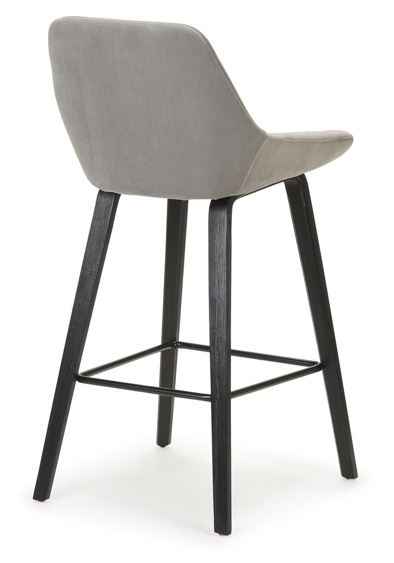 Ella Bar Stool - Grey Velvet