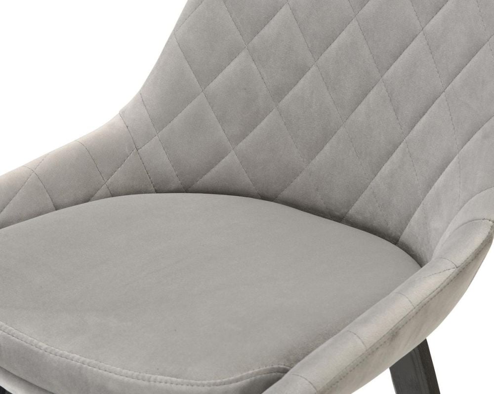 Ella Bar Stool - Grey Velvet