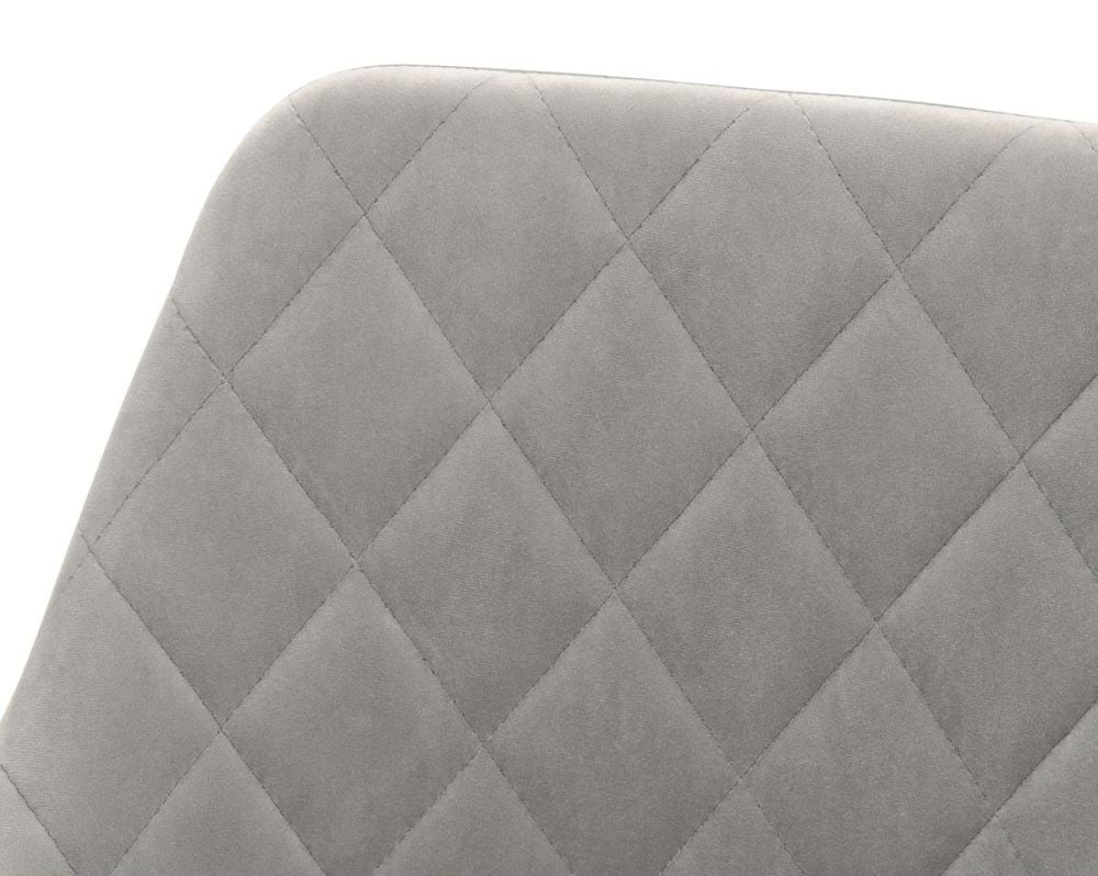 Ella Bar Stool - Grey Velvet
