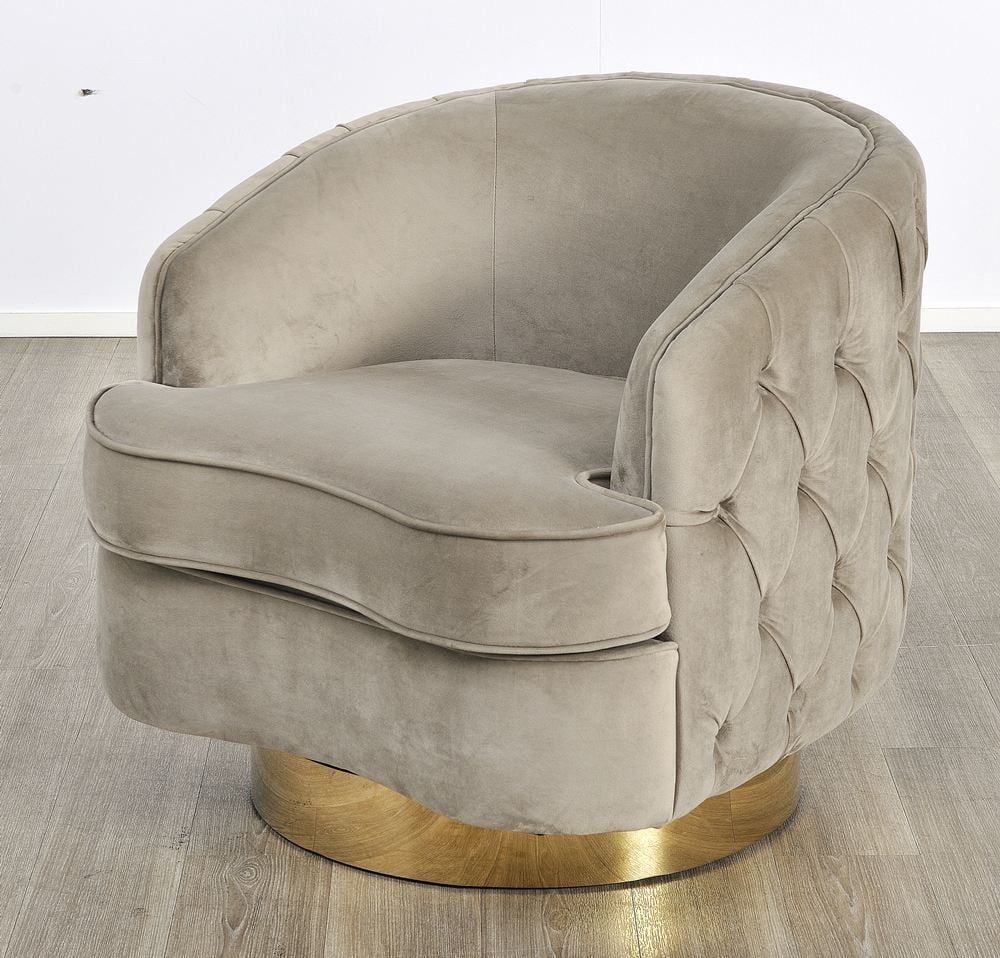 Emily Swivel Armchair - Beige
