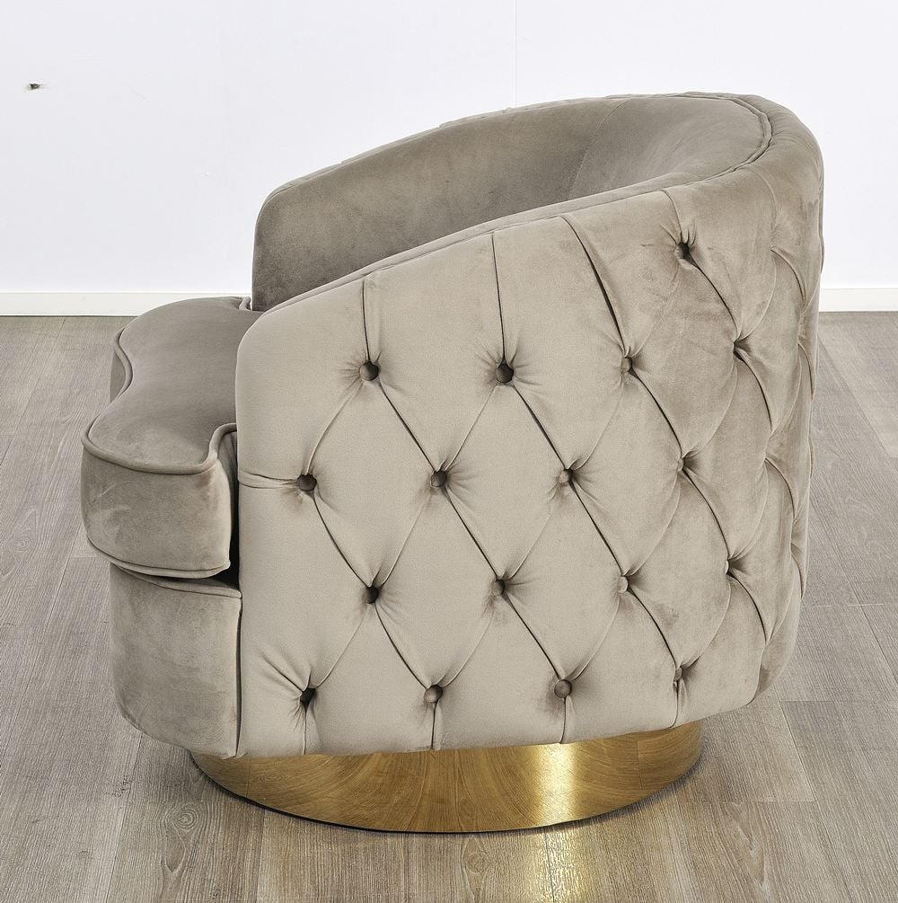 Emily Swivel Armchair - Beige