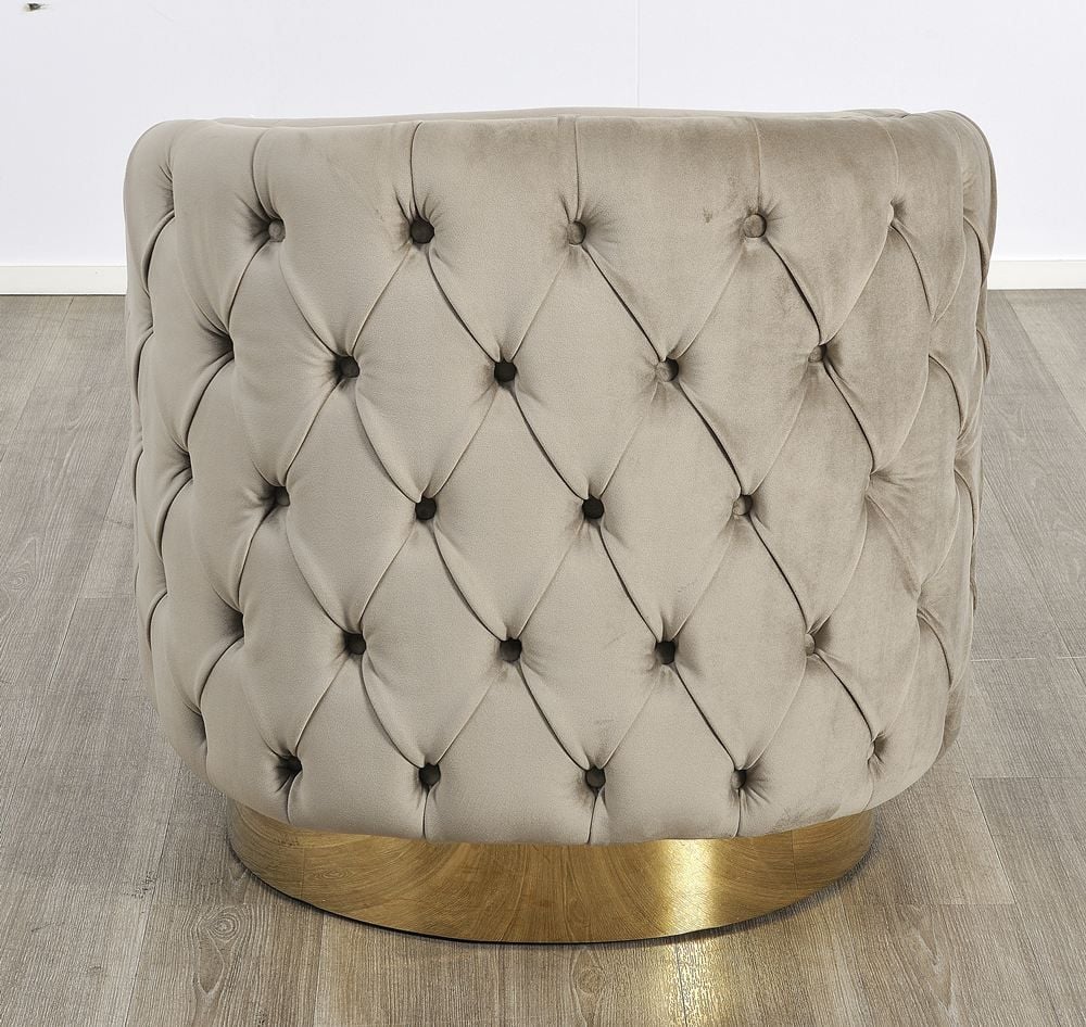Emily Swivel Armchair - Beige