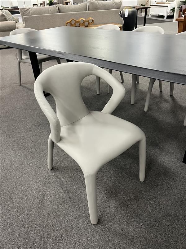 Clearance - Xenia 2700 Dining Table And 8 Grey Diego Dining Chairs