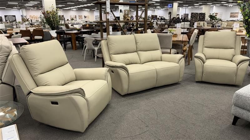 Clearance - London Electric Recliner 2 Seater + 2x Armchair's