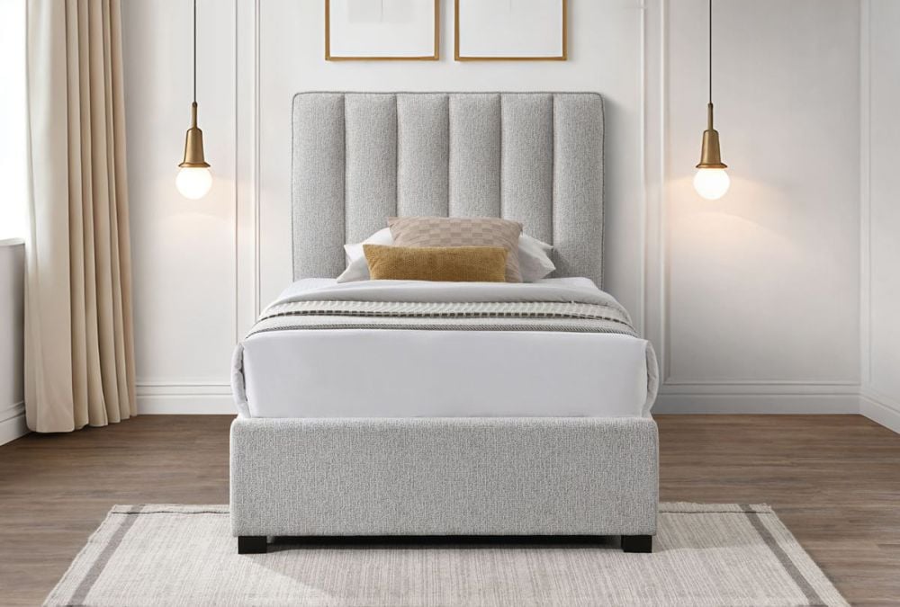 Harvest King Single Bed - Linen