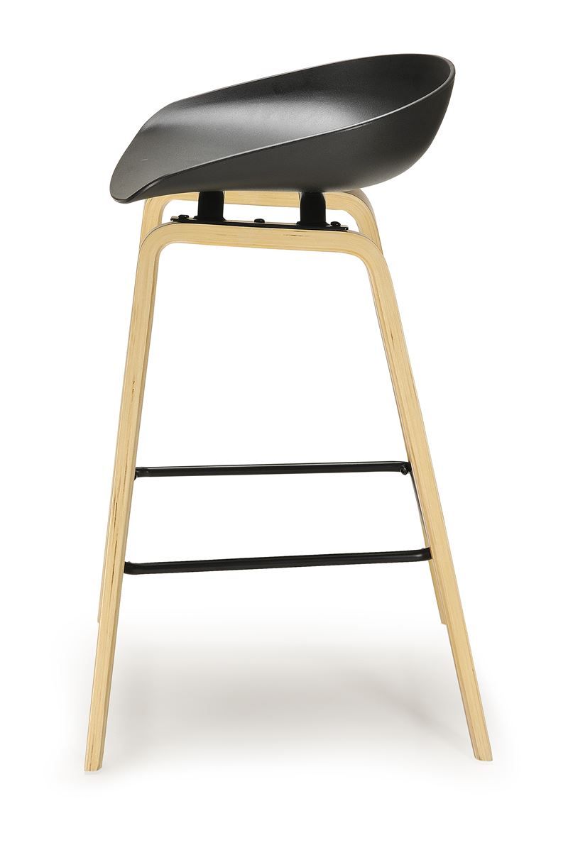 Hay Bar Stool - Oak Timber - Black Seat