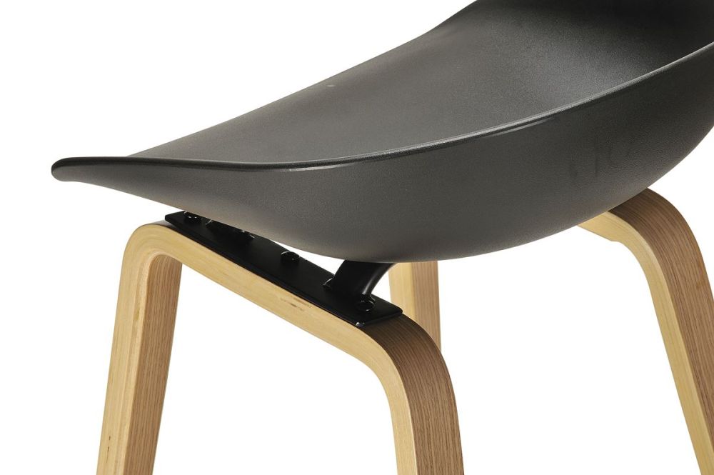 Hay Bar Stool - Oak Timber - Black Seat