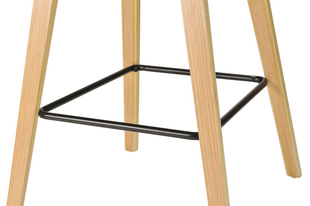 Hay Bar Stool - Oak Timber - Black Seat