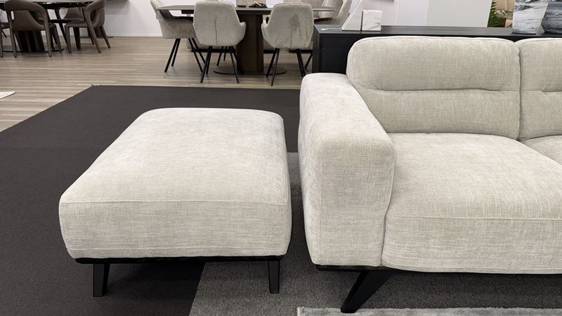 Clearance - Matera Ottoman - Grey Gum Fabric