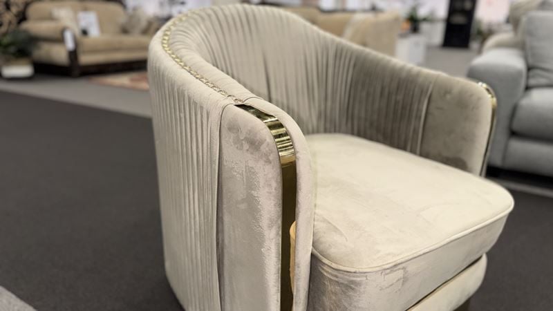 Clearance - Bellamy Armchair - Beige Velvet 