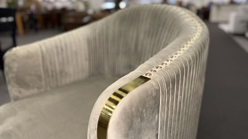 Clearance - Bellamy Armchair - Beige Velvet 