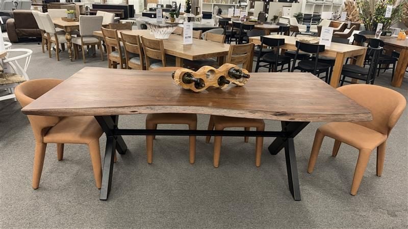 Clearance - Macedon 2100 Dining Table 6X Boris Dining Chairs