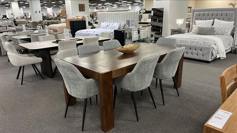 Clearance - Metro 1900 Dining Table + 6 Logan Dining Chairs