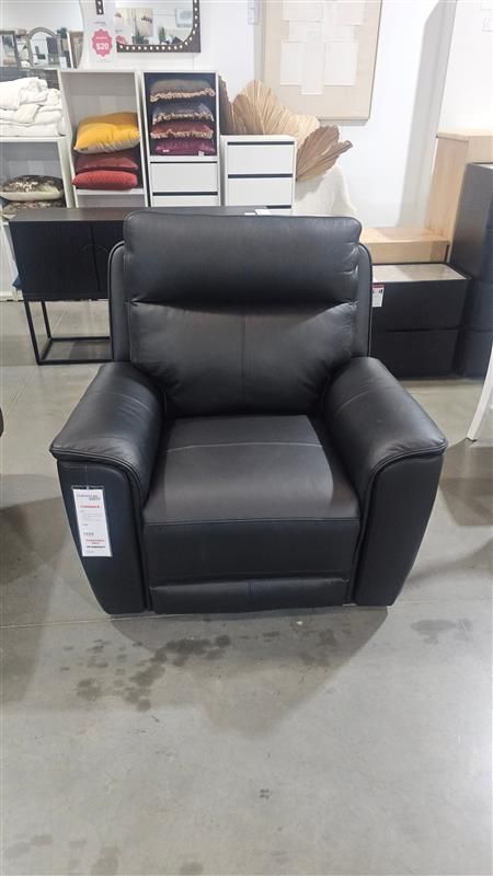 Clearance - Axis Dual Motor Electric Armchair Recliner - Black Leather