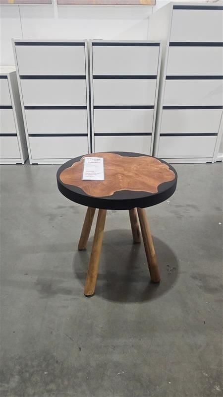 Clearance - Black Resin 450 Round Side Table