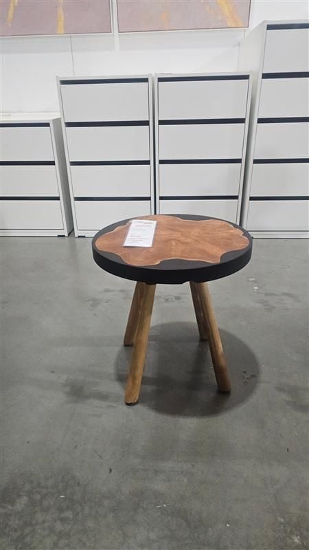 Clearance - Black Resin 450 Round Side Table