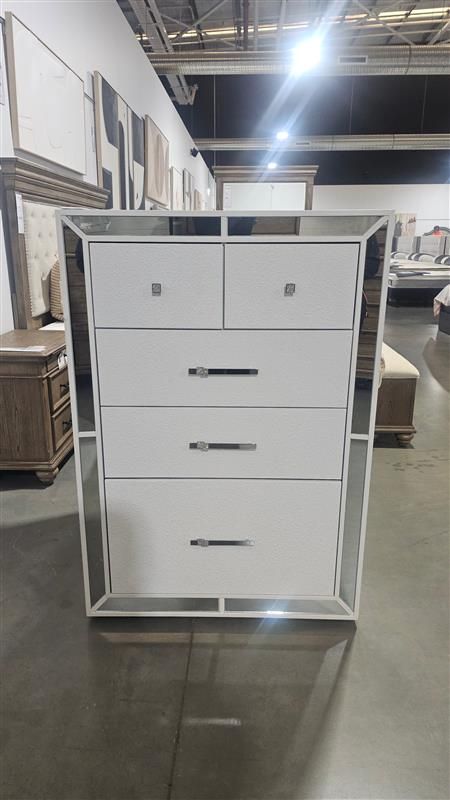Clearance - Cortana 6 Drawer Tallboy - White