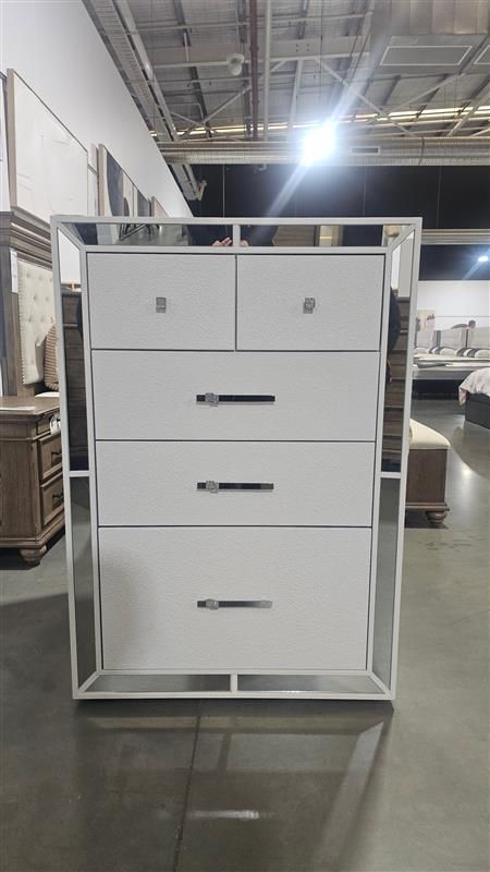Clearance - Cortana 6 Drawer Tallboy - White