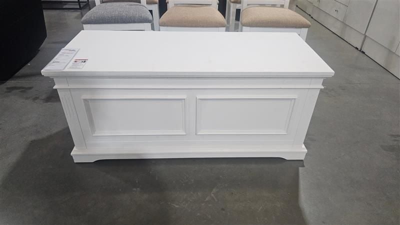 Clearance - Brielly Blanket Box - White