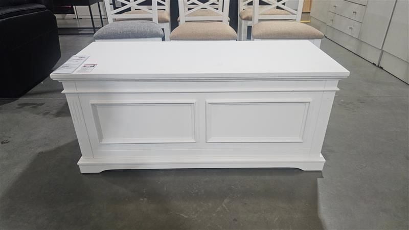 Clearance - Brielly Blanket Box - White