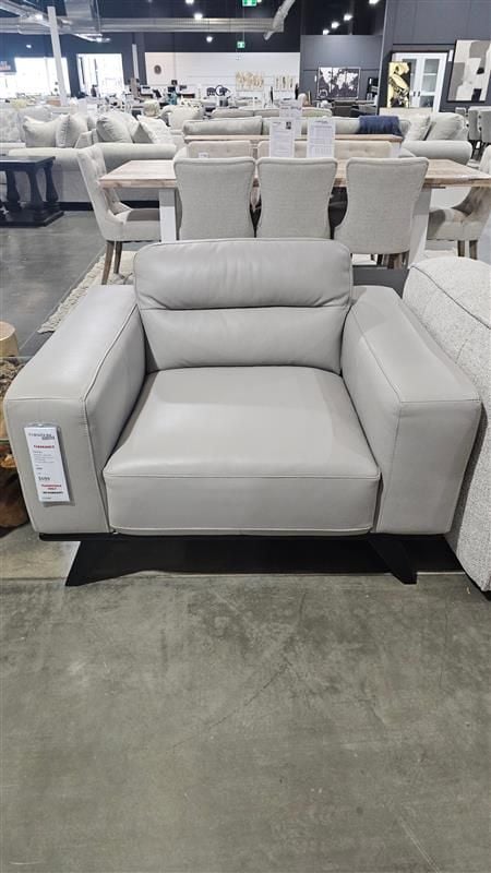 Clearance - Matera Armchair Dark Grey - Ebony Leg