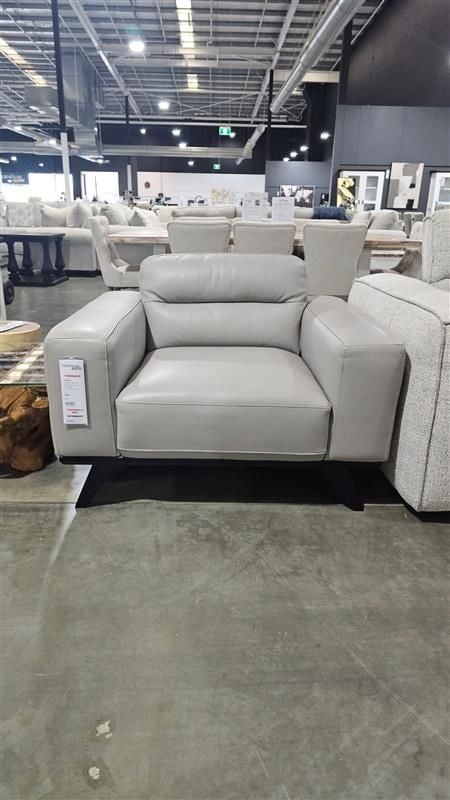 Clearance - Matera Armchair Dark Grey - Ebony Leg