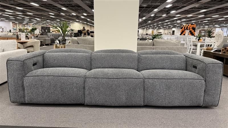 Clearance - Marko 3-Seater Recliner - Charcoal