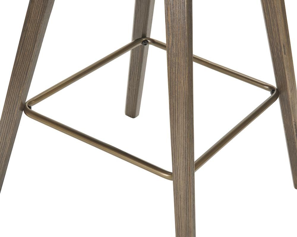 Jaxon bar Stool - Brown PU - Brushed Glaze Timber