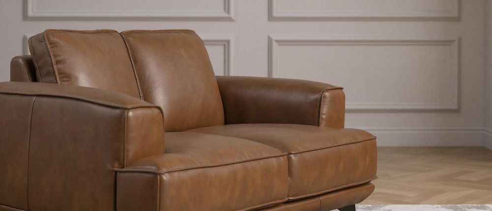 Jersey 2.5 + 3.5 Seater Sofa Suite - Vintage Chocolate Leather