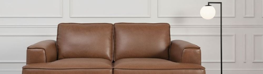 Jersey 2.5 + 3.5 Seater Sofa Suite - Vintage Chocolate Leather