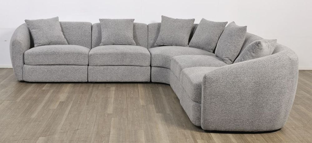Leo 5 Seater Corner Lounge Suite - Grey