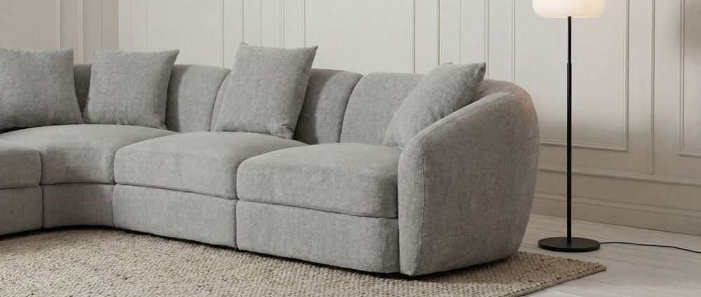 Leo 5 Seater Corner Lounge Suite - Grey