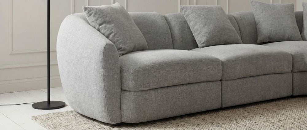 Leo 5 Seater Corner Lounge Suite - Grey